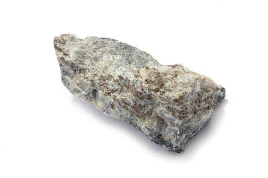 A piece of scheelite on white background