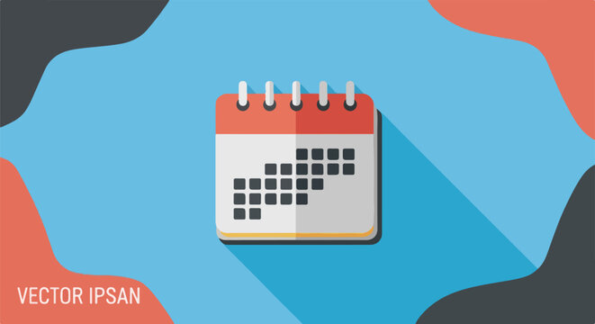 Calendar on a colorful background.