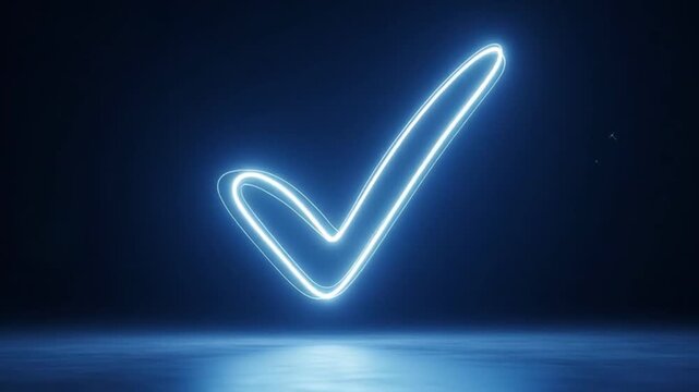 check mark on black background