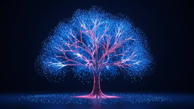 christmas tree with fireworks