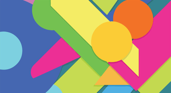Colorful Abstract Shapes and Geometric Forms.