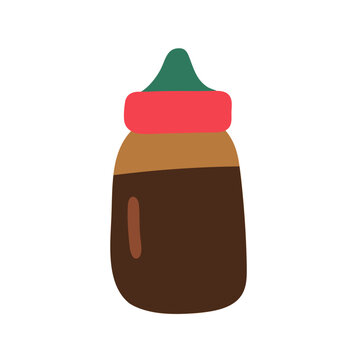 soy sauce bottle vector illustration