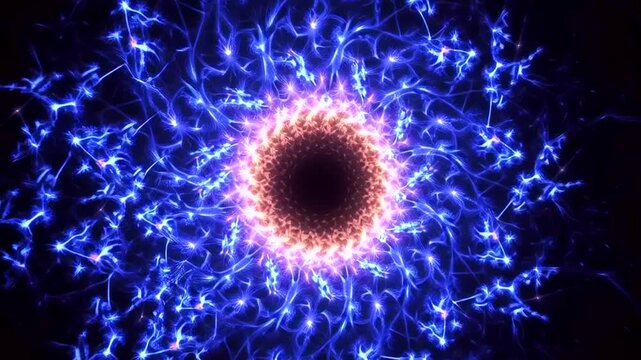 Electricity Explosion Blue Energy Burst.