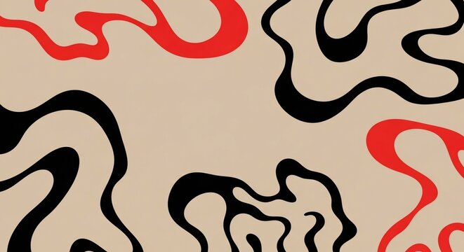 Abstract Black Red White Pattern Background Modern Design