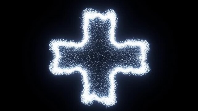 3d graphic of a glowing symbol glittering golden
