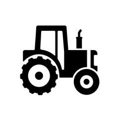 Obraz premium Tractor Vector Line Icon on Dark Background