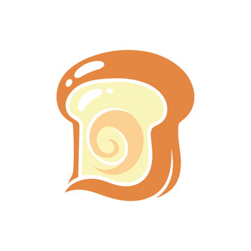 Cinnamon Swirl Brioche Bread Illustration.