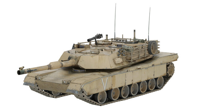 Dynamics Abrams main battle tank in a 3D model view