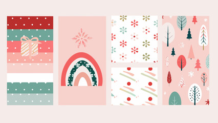 Festive patterns a collection of colorful christmas and winter themed designs © ShambhuNath