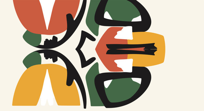 Colorful abstract shapes design element 4.