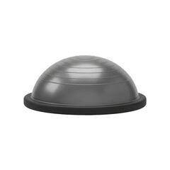 Fototapeta premium Grey Balance Trainer Ball Isolated on White Background for Fitness and Core Stability Training