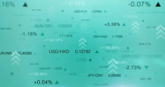Financial stock market and cryptocurrency charts with data trends for investment and trading analysis.