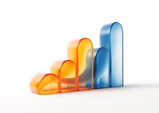 Abstract, ascending, colorful bars of varying heights, suggesting growth and progress