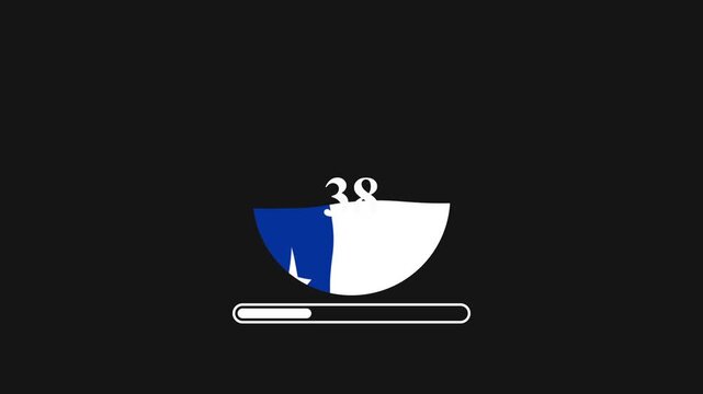 Chile Flag Loading Animation &ndash; Modern UI Loading Screen Loop