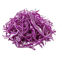 Obraz premium Purple shredded cabbage texture close-up for healthy food and cooking background
