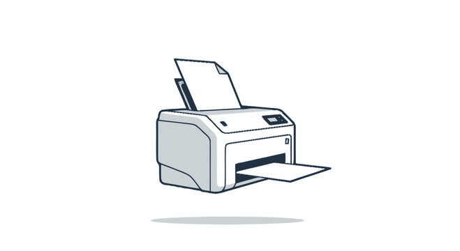 printer isolated on white background