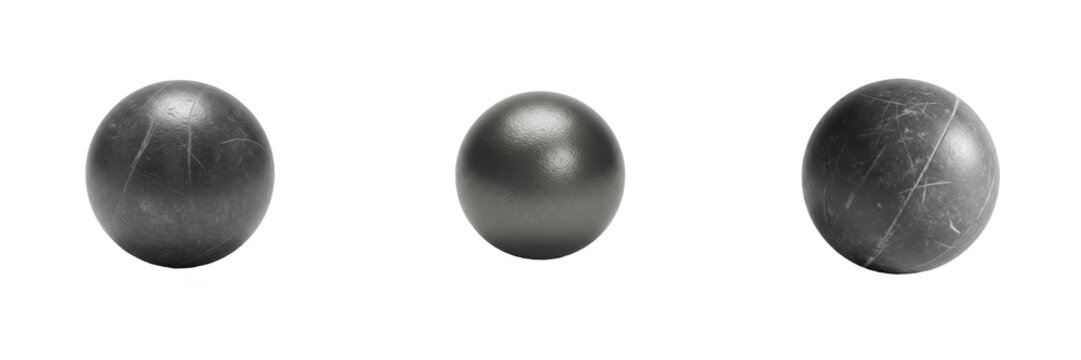 Shot Put Ball isolated on white background, Poids, Bala de Lanzamiento, Athletics Heavy Sphere, Track and Field Equipment, Professional Gear.