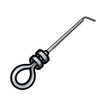 Adjustable hook with coiled wire extension for secure fastening applications