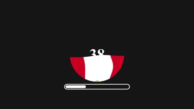 Peru Flag Loading Animation &ndash; Modern UI Loading Screen Loop