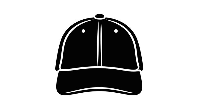 A simple black baseball cap with a button on top and a curved brim.