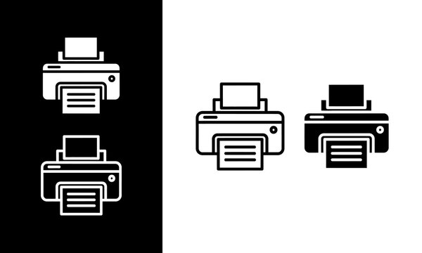 Collection of various printer icons.