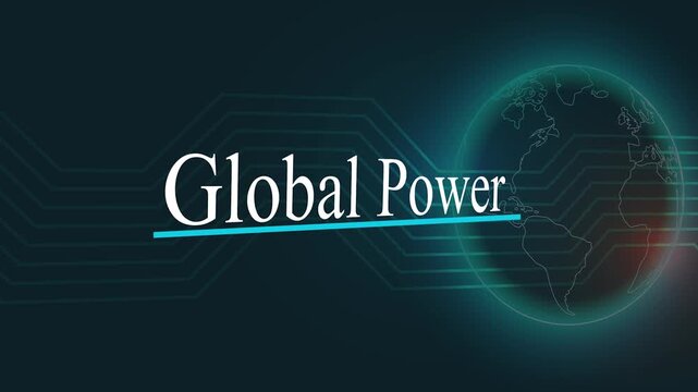 Global Power Title Animation with Network Globe Visualization