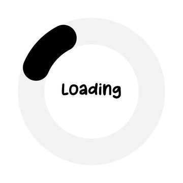 Circular loading animation with smooth spinning progress indicator on transparent background alpha channel. Ideal for UI, UX, apps, buffering screens.