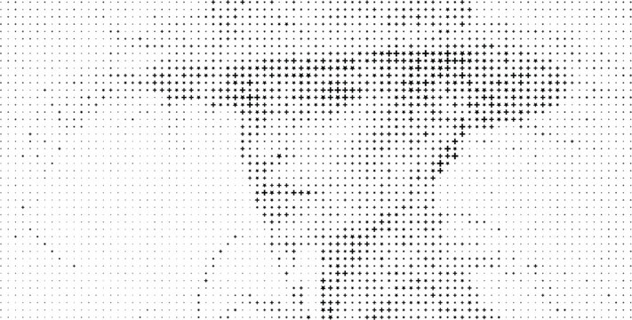 Black Plus and Star Pattern White Background, Repeating Black Star Cross Pattern Minimal Background