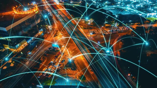 Futuristic AI-powered smart home and city technology with digital connectivity for modern intelligent living.