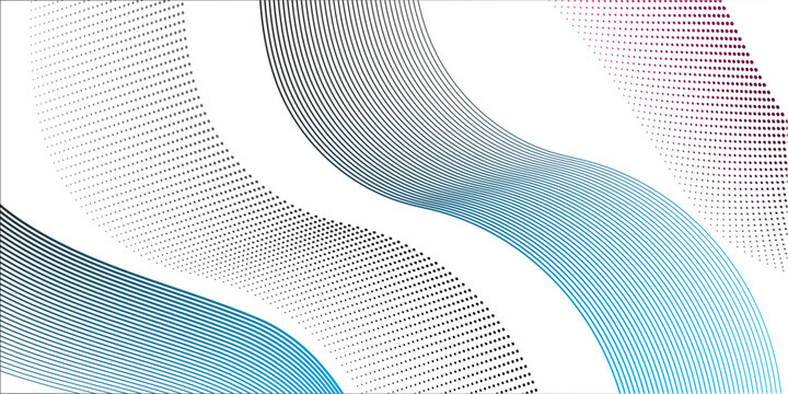 Abstract blue vector background featuring a digital pattern of wavy lines and flowing light curves for a modern motion design wallpaper