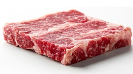 Obraz premium Raw Beef Steak Red Meat Butcher Cut Closeup