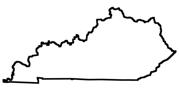 Kentucky state hard line map