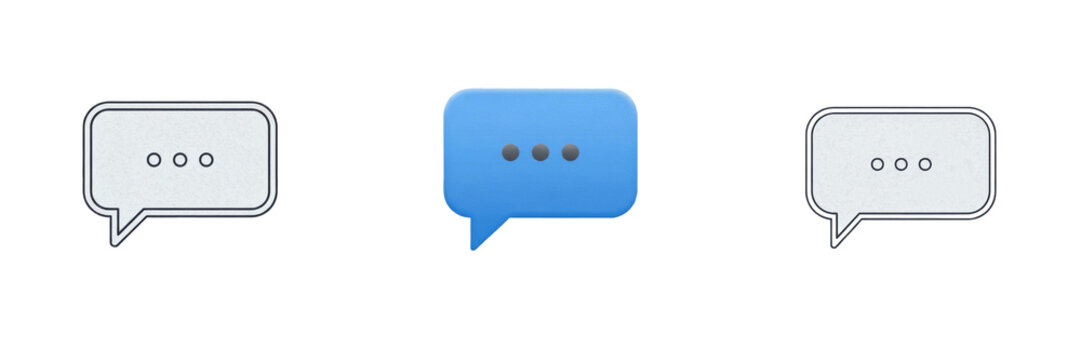 Chat message bubble icon, Talk, Discussion, Bavarder, Chatear, SMS symbol, Comment, Interaction.