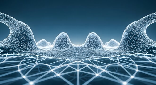 Abstract Digital Network Concept - 3D Render