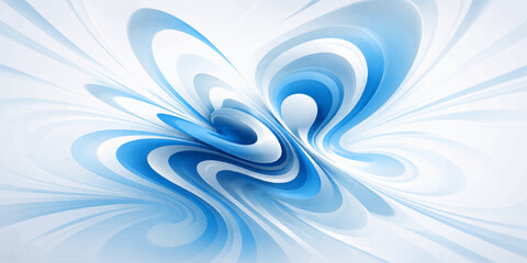 Seamless abstract blue floral background design featuring wave swirls and ornamental nature patterns in a vector illustration backdrop © MDNUR
