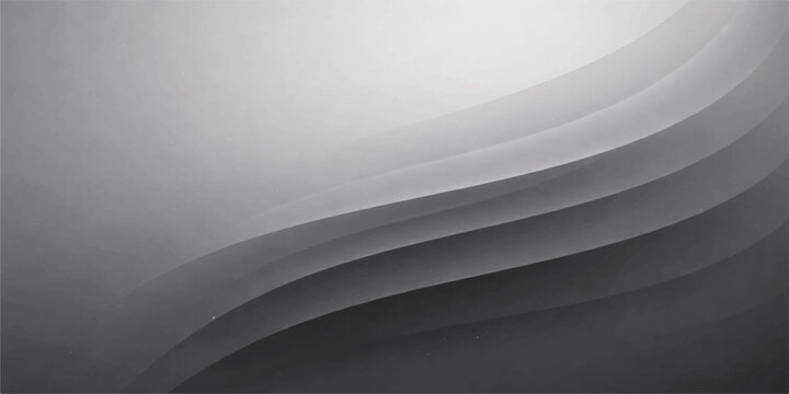 Black and white abstract background with grey wave curves and tech pattern texture creates a professional business banner wallpaper design