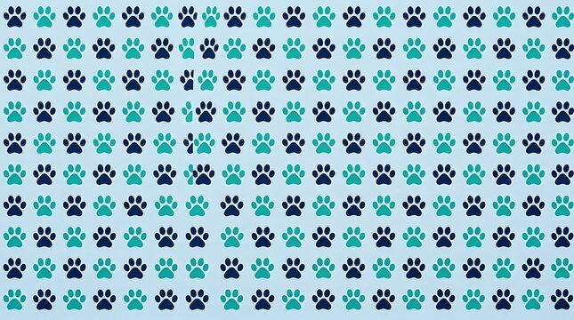 Paw print pattern background texture.