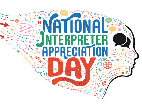 National Interpreter Appreciation Day Vector Illustration, Multilingual Communication Concept Design