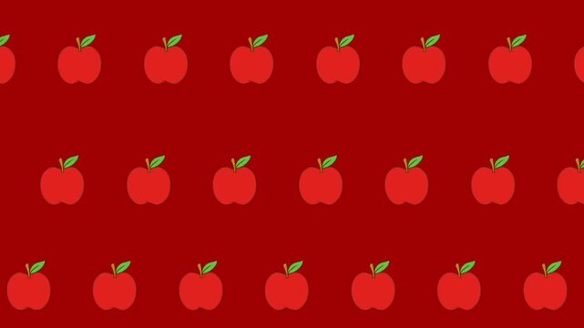 apple fruit icon animation video