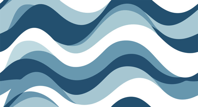 Wavy Blue Lines Pattern Design.