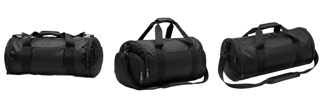 Gym Bag with Empty Logo Space Mockup, Bolsa de Deporte, Sac de Sport, 健身包, Duffle Training Bag, Polyester Athletic Gear Carrier, Sports Equipment Storage Bag Template