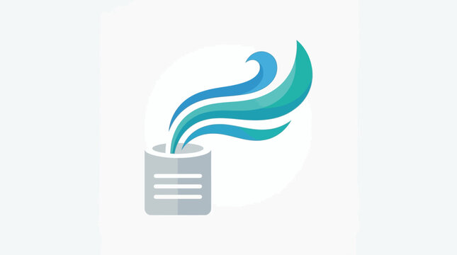 Abstract Logo Representing Air and Fluid Dynamics