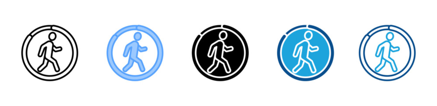 Step Counter icon multiple style and collection