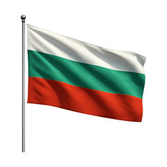 Obraz premium PNG Bulgarian flag waving proudly.