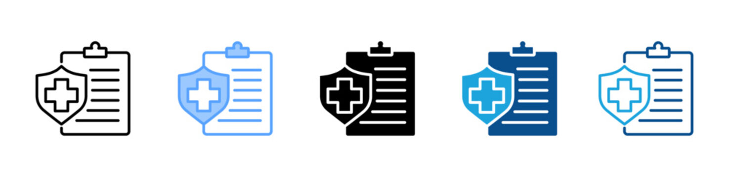 Medical Insurance icon multiple style and collection