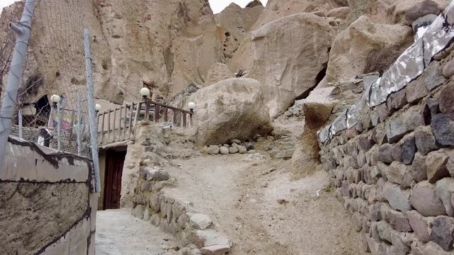 The ancient rock settlement of Kandovan in Iran