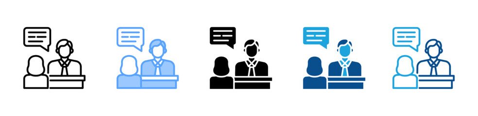 Obraz premium Interview icon multiple style and collection