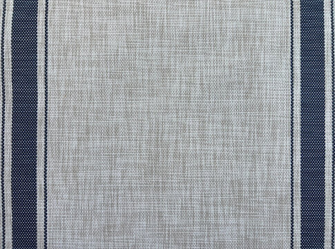 White linen fabric texture with navy blue vertical stripes background