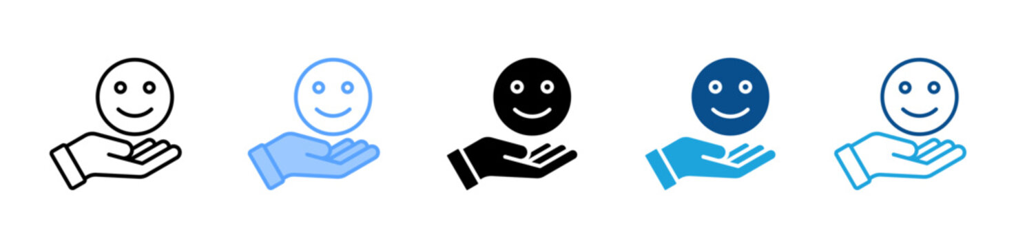 Satisfaction  icon multiple style and collection