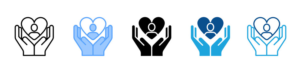 Compassion icon multiple style and collection © Siti Malikhatun